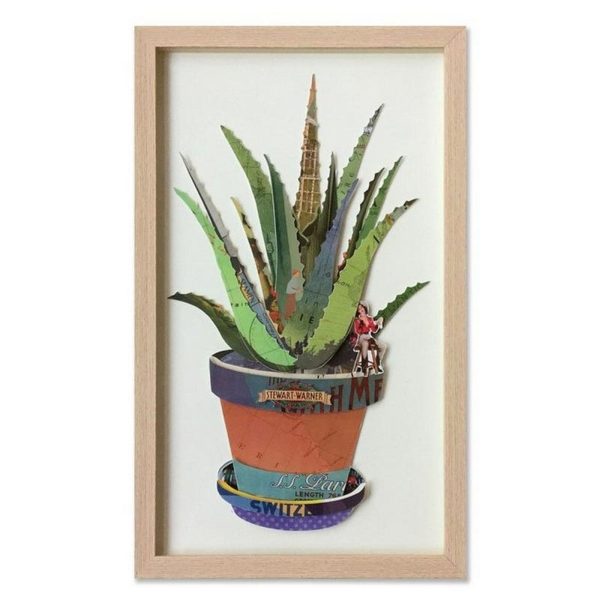 2600-5 Supergreens Πίνακας Κολάζ “Aloe” 30x50 εκ.