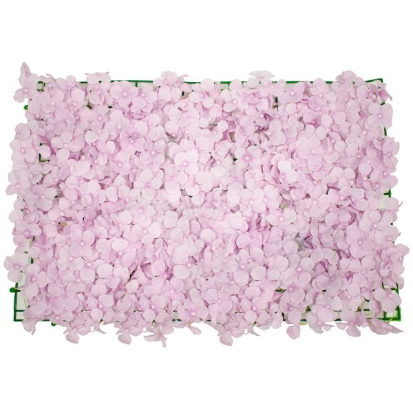 GloboStar® 78320 Συνθετικό Πάνελ Λουλουδιών - Κάθετος Κήπος Ορτανσία Λιλά Μ60 x Υ40 x Π5cm