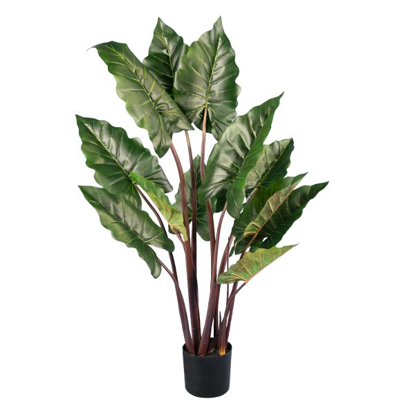 GloboStar® Artificial Garden RAINBOW TARO 20055 Τεχνητό Διακοσμητικό Φυτό Κολοκασία Υ140cm