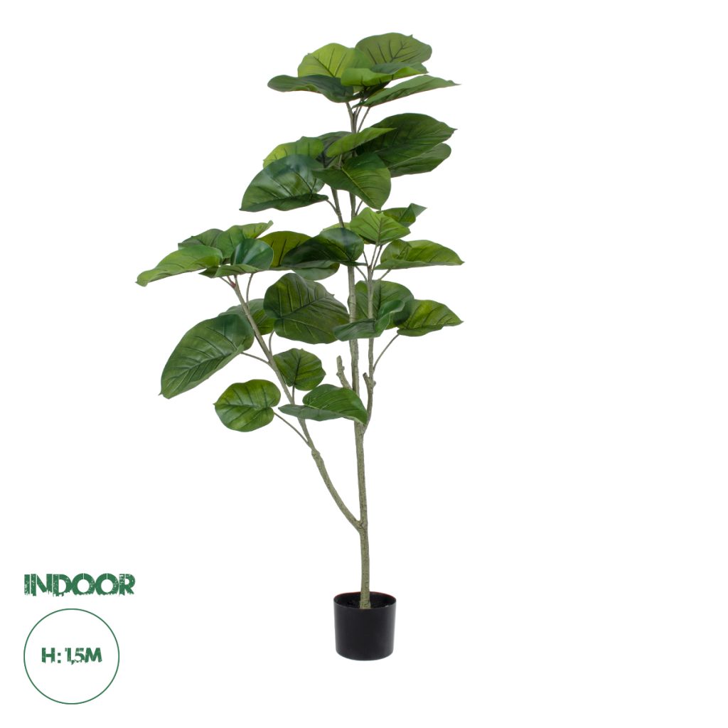 GloboStar® Artificial Garden FICUS RELIGIOSA TREE 20378 Τεχνητό Διακοσμητικό Φυτό Ιερή Συκή Υ150cm