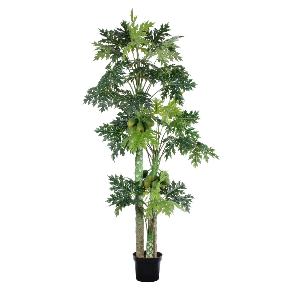 GloboStar® Artificial Garden PAPAYA TREE 20383 Τεχνητό Διακοσμητικό Φυτό  Παπάγια Υ270cm