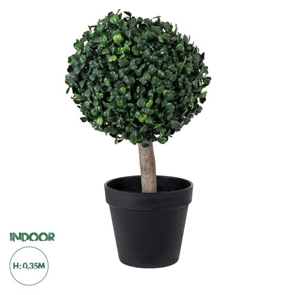 GloboStar® Artificial Garden BUXUS 20404 Τεχνητό Διακοσμητικό Φυτό Πυξός Υ35cm