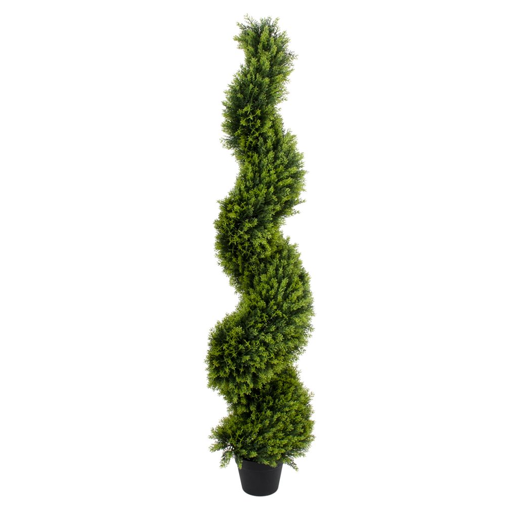 GloboStar® Artificial Garden LEMON CYPRESS SPIRAL 20408 Τεχνητό Διακοσμητικό Φυτό Λεμονόκυπάρισσο Υ150cm